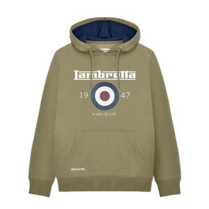 Lambretta Mens AW24 Target Hoodie / Khaki Green